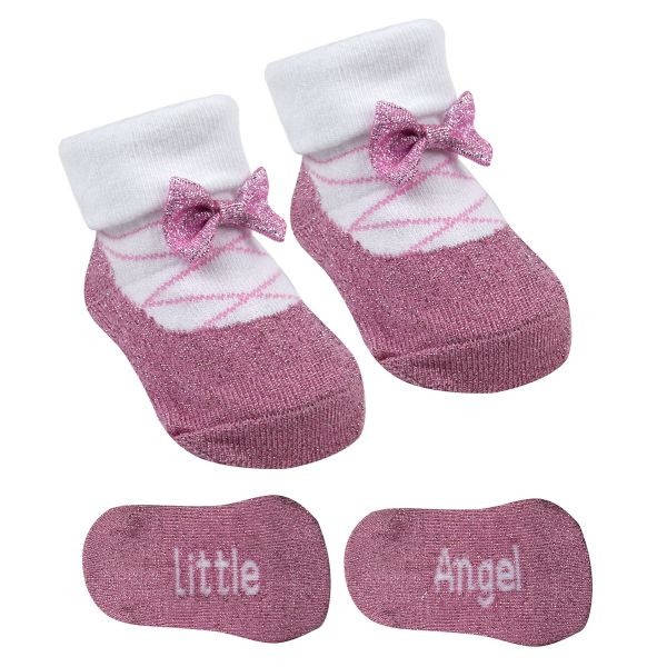 Baby Ballerina Socks Set - Newborn to 12 Months, Ballet Dance Socks in Organza Gift Bag