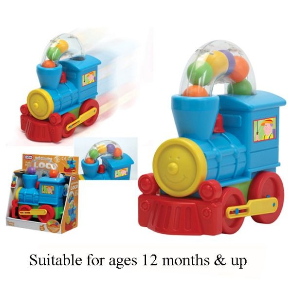 Pull Along Ball Blowing Locomotive Toy for Kids Educational Play