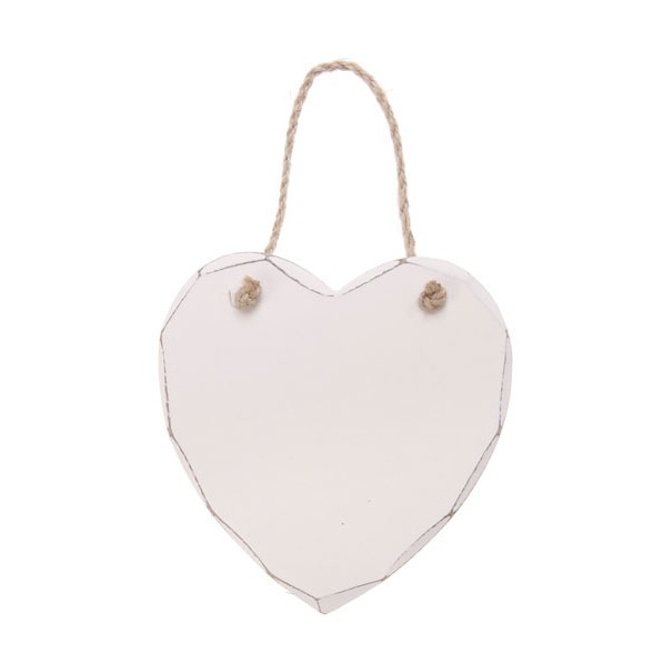 12cm Plain Heart Hanging Plaque - Simple Wall Decoration for Home Decor