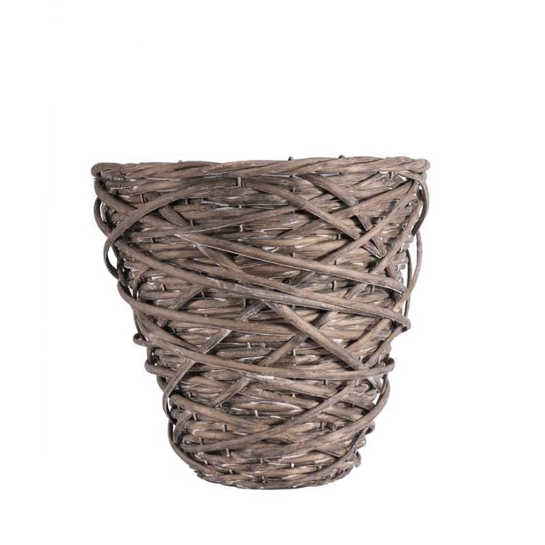 Foxton 25cm Round Woven Basket - Rustic Home Storage Solution for Kitchen and More