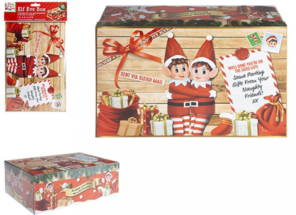Small Christmas Eve Elf Box: Whimsical Holiday Decor for Home