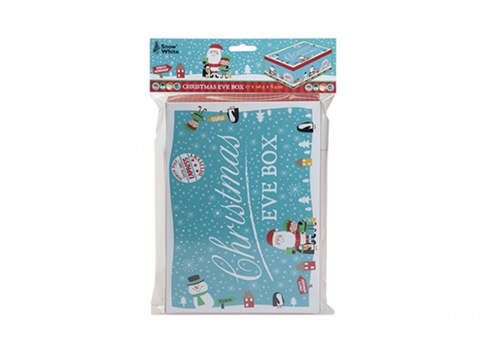 Blue Mini Character Christmas Eve Gift Box Set with Header Card Decoration