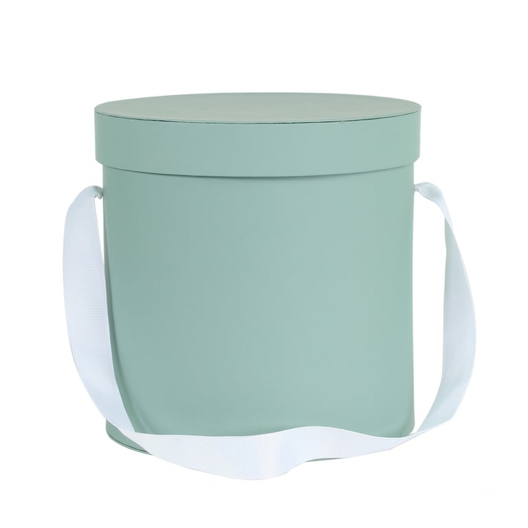 Soft Grey Turquoise Storage Box 20x20cm Hat Gift Box with Elegant Design
