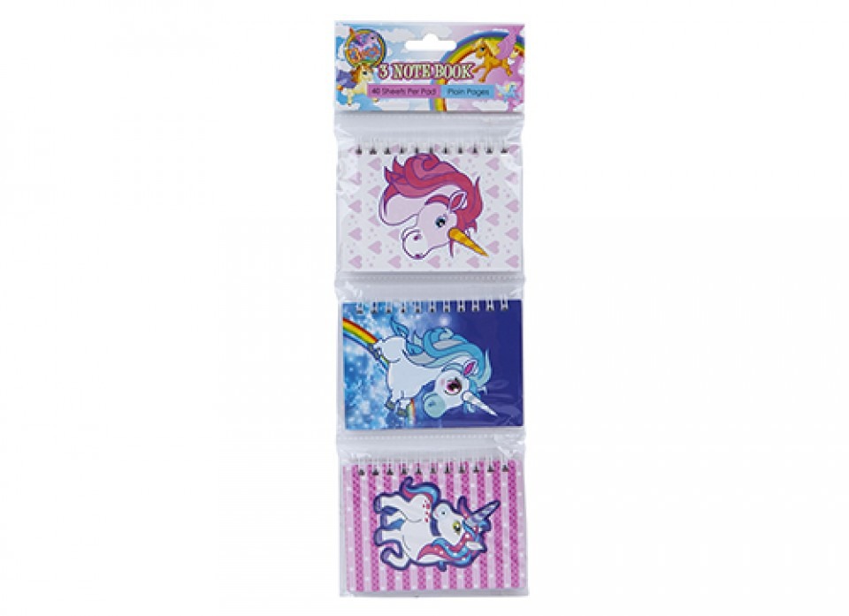 3 Unicorn Design Lined Notebooks - Artistic Stationery for Kids and Adults