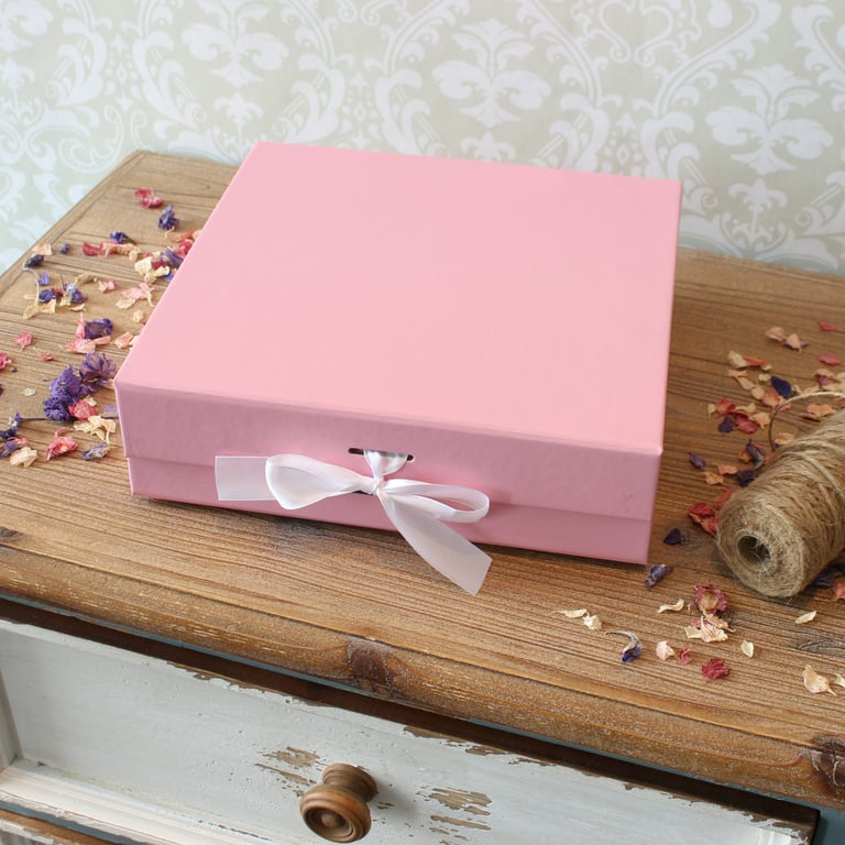 Medium Pink Keepsake Box for Baby Gifts and Storage