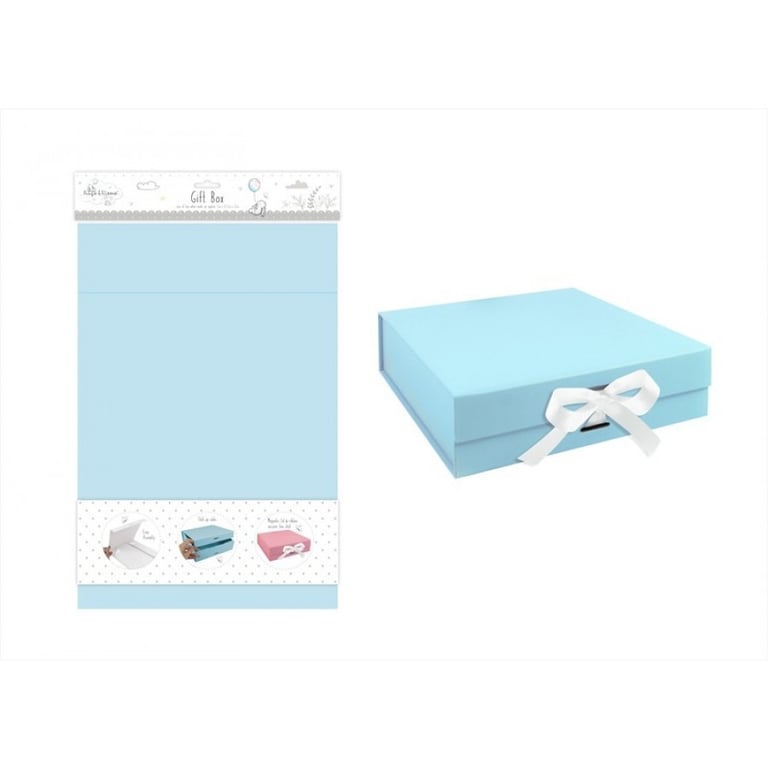 Medium Blue Baby Keepsake Box - Preserve Cherished Memories in a Beautiful Wooden Storage Chest
