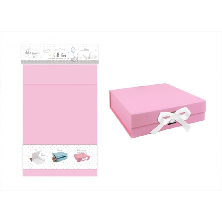 Large Personalized Pink Keepsake Box for Baby - Elegant Newborn Gift Box