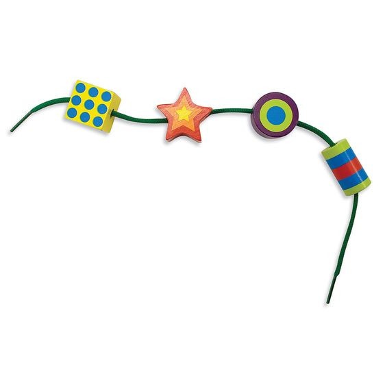 Melissa and Doug Lacing Beads - Develops Fine Motor Skills in Preschool Learning