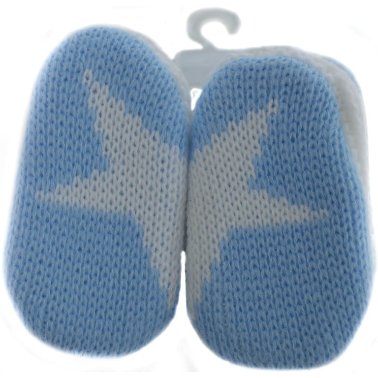 Handmade Blue Pom-Pom Crochet Baby Bootees - Winter Footwarmers for Infants