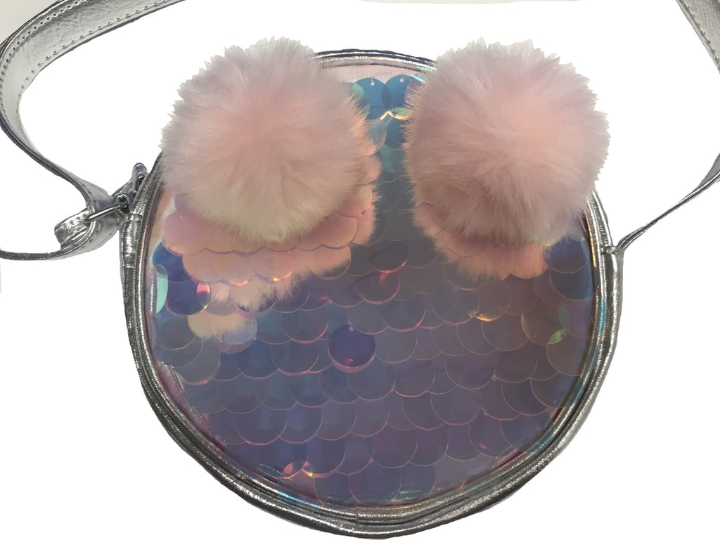 Sequin Front Cross Body Bag with Pom Poms - Sparkly Party Evening Handbag