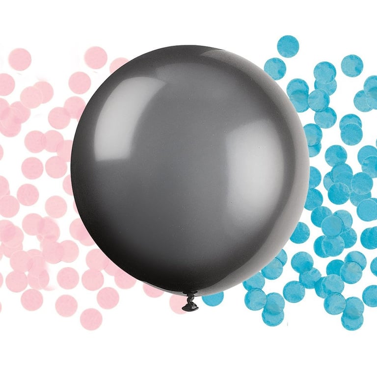 Gender Reveal Confetti Balloon Kit - Baby Shower Decorations and Party Supplies for Expectant Parents