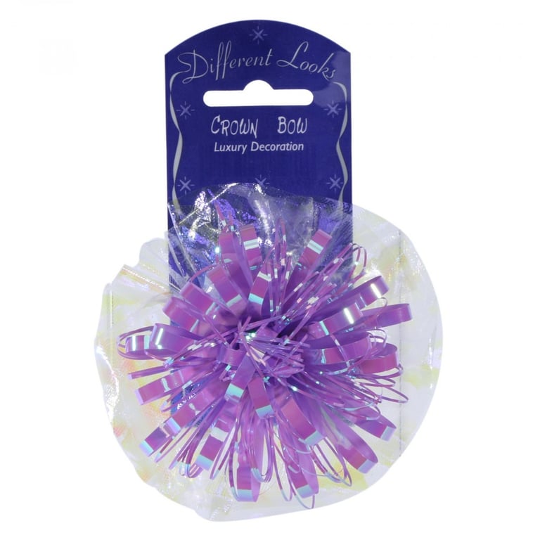 12cm Iridescent Lilac Crown Bow - Fashionable Home Decor Accessory for Garden Parties and Special Events