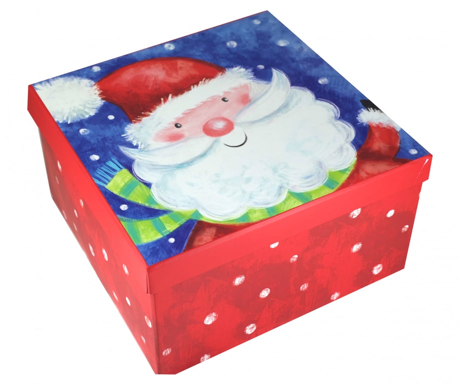 Santa Claus Nested Storage Boxes Set - 10-Piece Holiday Gift Organizing Solution