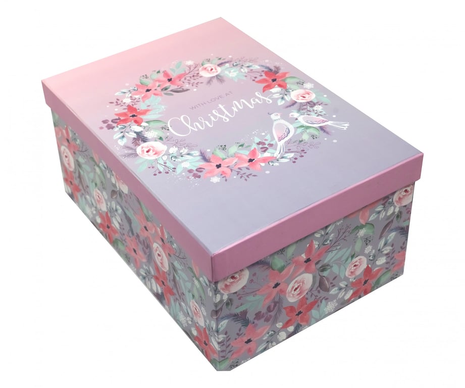 Nested Boxes Wreath - Elegant Home Decor Storage Solution and Holiday Decoration Accessory