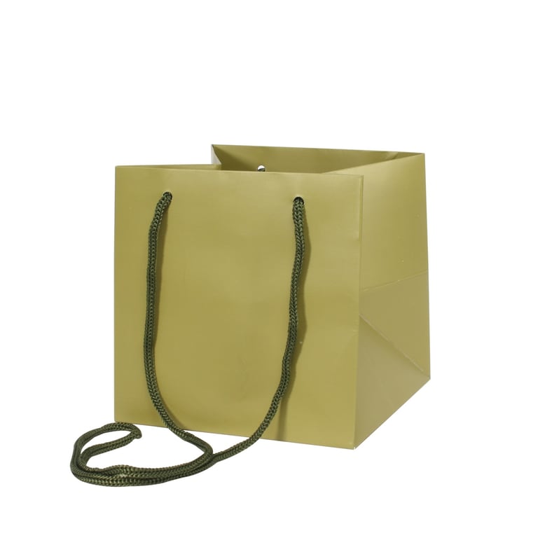 Sage Green Hand Tie Bag - Eco-Friendly Kitchen Storage and Home Decor Accessory