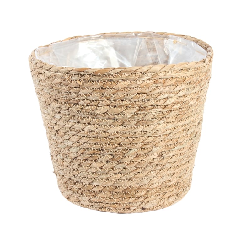 23cm Round Natural Seagrass Home Decor Basket - Eco-Friendly Indoor Storage Solution