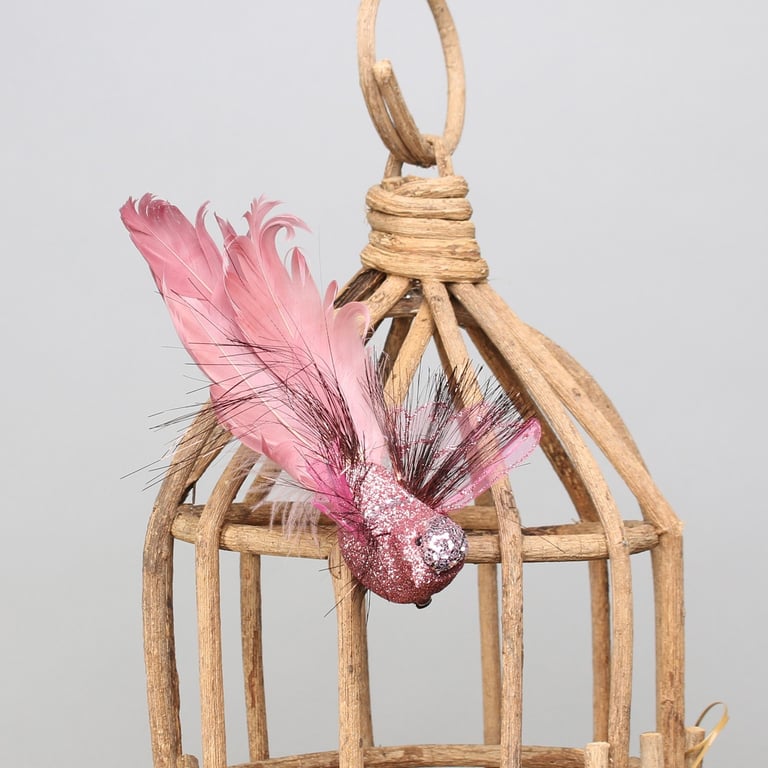 Fantasy Pink Bird Clip Ornament Decoration