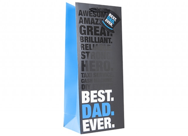 Best Dad Ever Bottle Bag - Travel Mug Carrier and Gift for Outdoor Dads