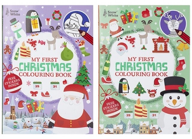 My First Christmas Colouring Book - Extra Large Format for Family Holiday Fun and Kids Activities