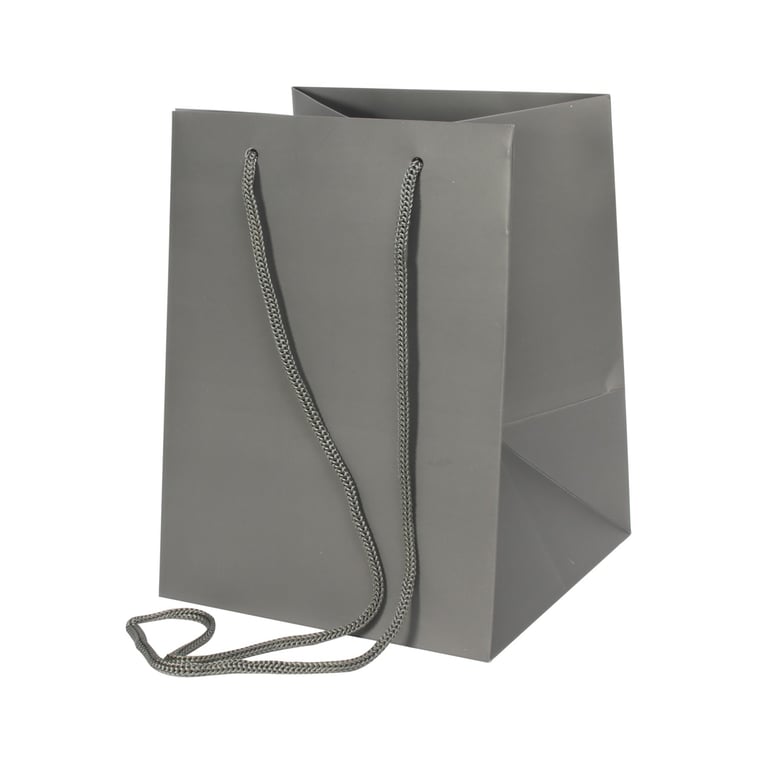 Dark Grey Reusable 19x25cm Hand Tie Bag - Eco-Friendly Home Decor Fashion Handbag