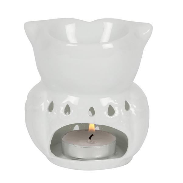 White Owl Oil Burner - Essential Oil Diffuser for Home Fragrance and Aroma Therapy