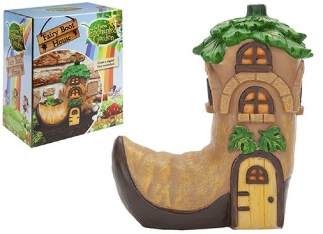 Secret Fairy Garden Boot Abode Fairy House - Enchanting Bohemian Fairy Shelter for Boots and Magical Storage