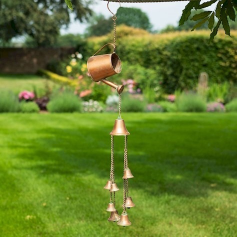 Watering Can Wind Chime - Unique Home Decor Garden Accessory with Outdoor Sound