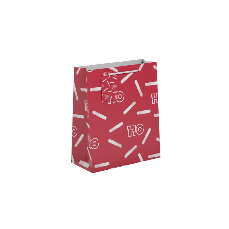 Medium Ho Ho Ho Reusable Christmas Gift Bag - Festive Holiday Present Wrap