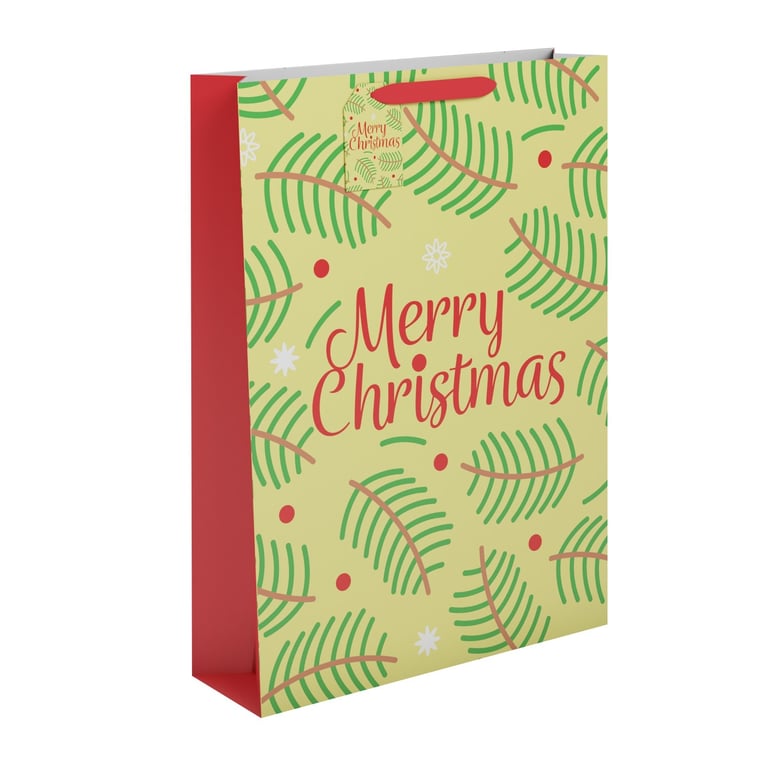 Extra-Large Merry Christmas Gift Bag - Large Capacity Holiday Party Supply