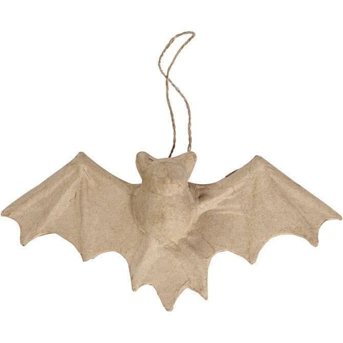 Papermache Bat Wall Decoration - 10 x 22cm Halloween Home Decor