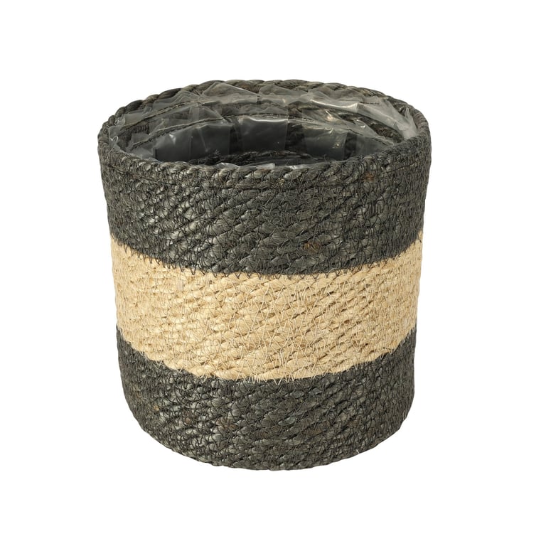 Natural Jute Baskets Set with Grey Liner - Home Decor Storage Solution