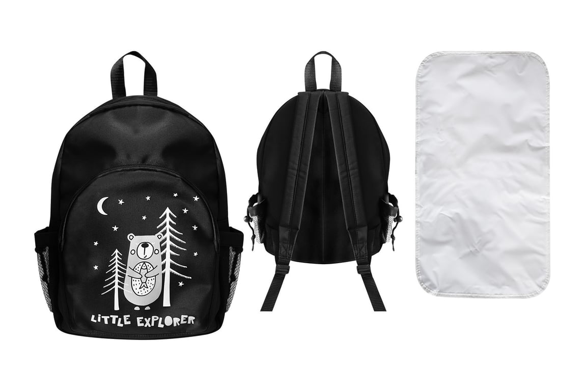 Backpack Changing Bag and Mat - Portable Diaper Changing Pad Cover with Storage and On-the-Go Travel Solution