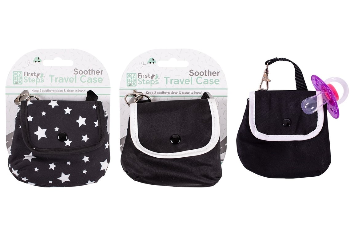 Portable Soother Travel Case - Compact Infant Comforter Holder for On-the-Go Baby Gear Essentials