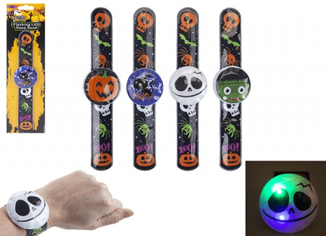 LED Flashing Halloween Snap Band - Spooky Party Decoration Accessory