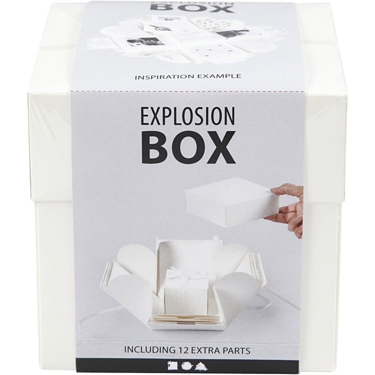 Off White Explosion Box - Modern Home Decor Storage with Unique Fashion Accessories Design