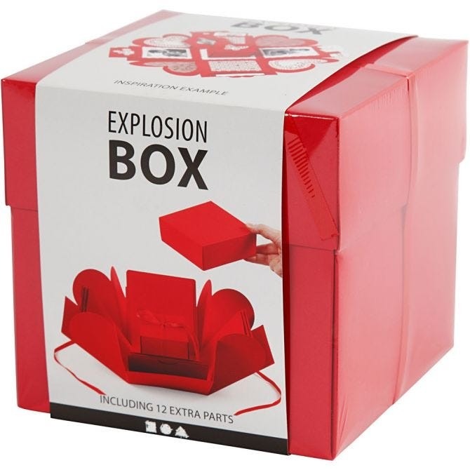 Red Explosion Box - Vibrant Celebration Decor and Party Supply Filler