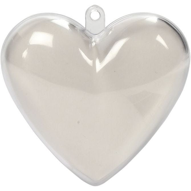 Heart Shaped Baubles - Festive Home Decor Ornament Set of 10