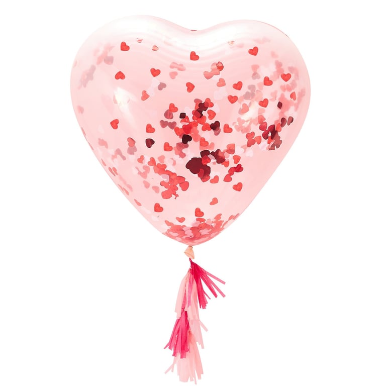 Heart Confetti Balloon Kit - Party Decorations for Home Gatherings and Events