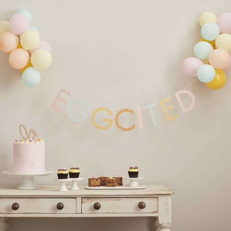 Eco Eggciting Reusable Bunting - Sustainable Party Decor for Eco-Friendly Events