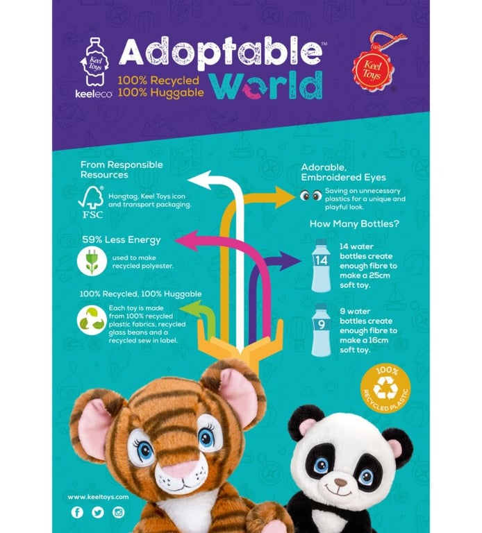 16cm Adoptable World Plush Giraffe Toy - Soft and Cute Home Decor