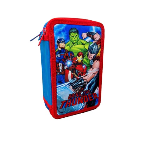 Avengers Filled Pencil Case - Kids Stationery Organizer and School Supply Holder