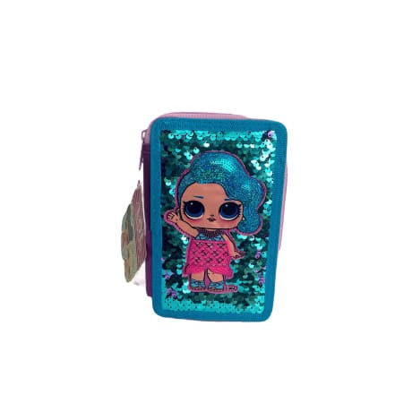 LOL Surprise Sequin Filled Pencil Case - Fashionable Stationery Organizer