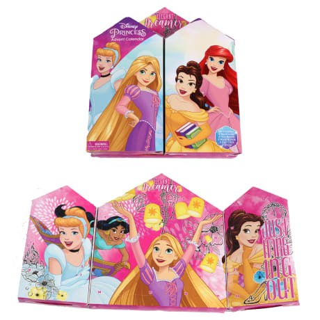 Princess Accessories Advent Calendar - Vintage Holiday Decorations for Girls Party Supplies and Kids Christmas Fun