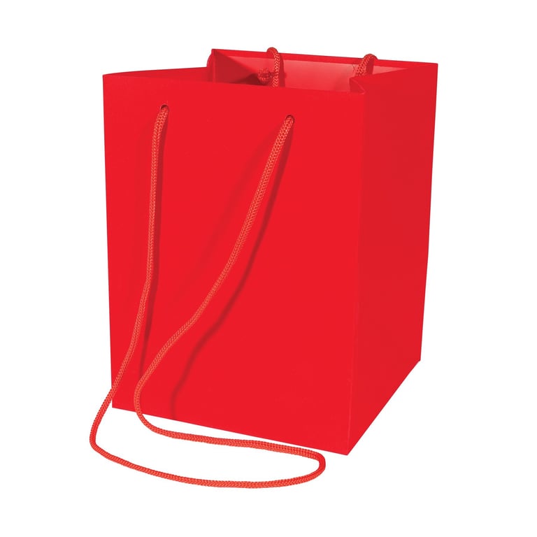 Red Velvet Hand Tied Bag 19x25cm - Luxe Home Decor Accessory for Fashion Enthusiasts