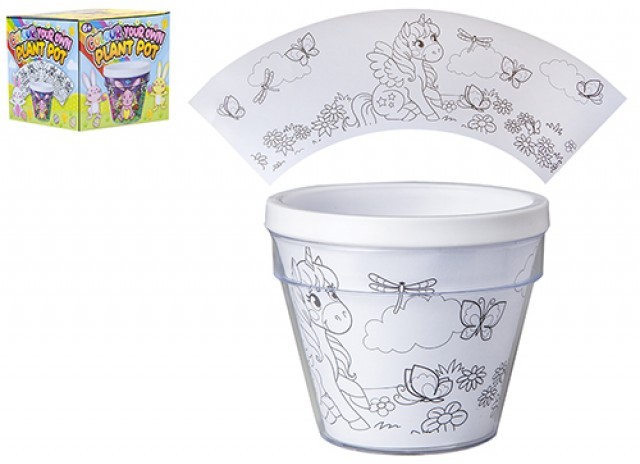 Colour Your Own Easter Plant Pot - DIY Home Decor & Gardening Supply