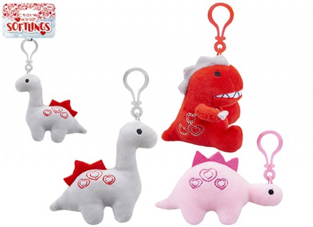Soft Dinosaur Plush Toy with Clip, 10cm Assorted Colors, Cute Cuddly Friend for Playtime