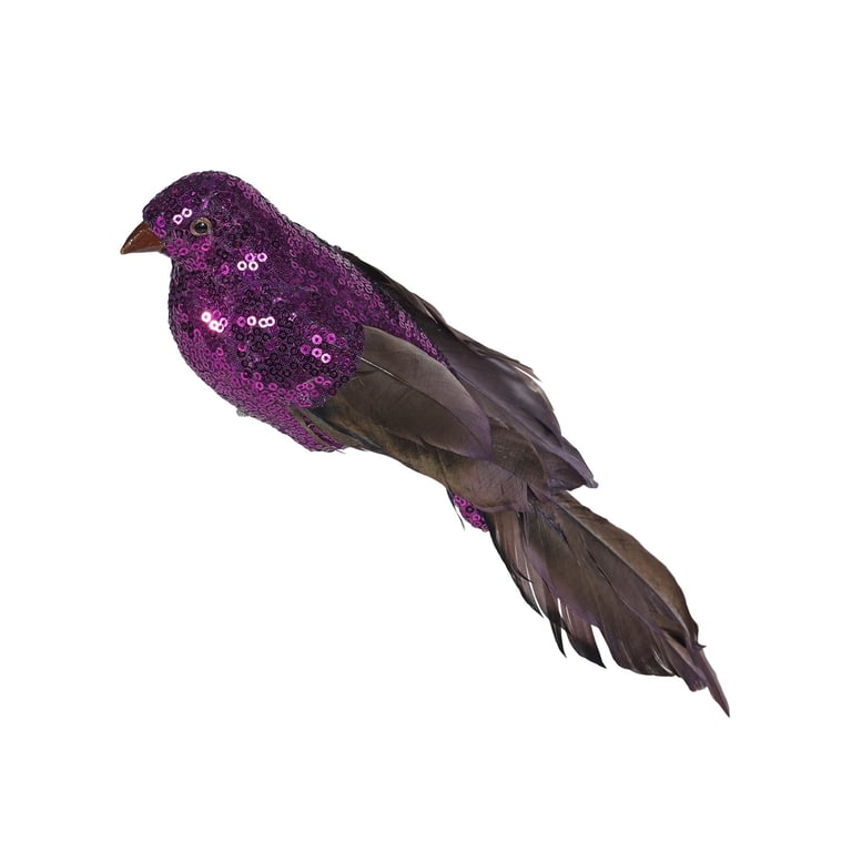 Purple Sequin Peacock 30cm Boho Home Decor Wall Hanging Decoration