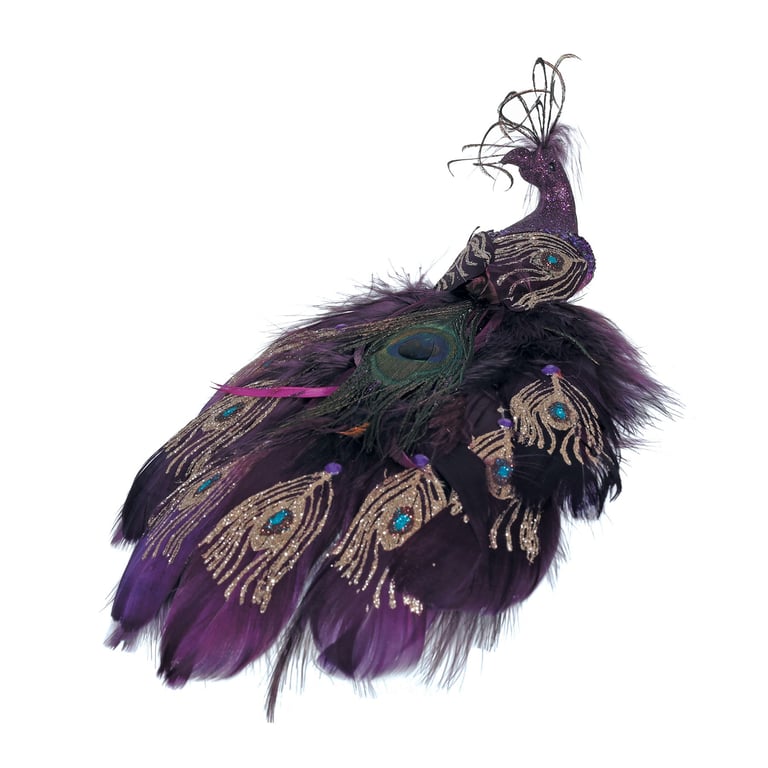 Purple Peacock 30cm Home Decor Plume - Large Bird of Paradise Feather