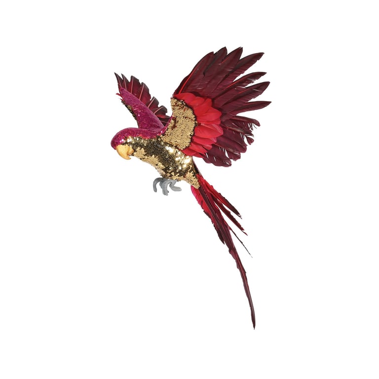 55cm Pink and Gold Macaw Bird - Exotic Pet or Home Decor Piece