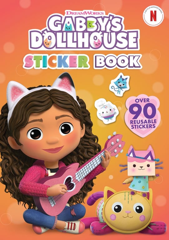 Gabbys Dollhouse Sticker Book - Home Decor Kit for Kids Crafting Fun